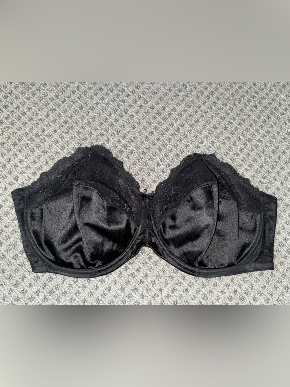 Elomi Maria Black Satin & Lace Underwire Bra